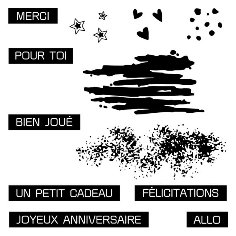 Французские слова прозрачный силиконовый штамп/координацию вырубной штамп для