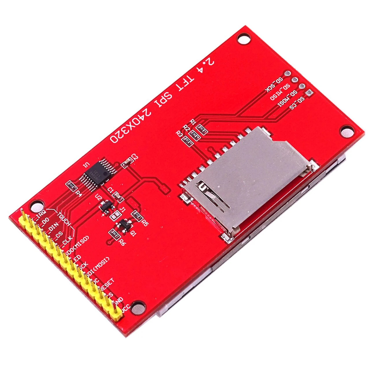 2,4 дюйма 240x320 SPI TFT lcd модуль последовательного порта 5 В/3,3 В адаптер для Micro SD карты ILI9341 ЖК-монитор Белый светодиодный сенсорный