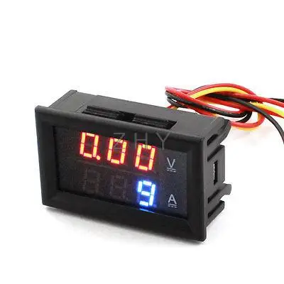 

LED Red Blue Display Digit Ampere Voltage Measurement Meter DC 0-100V 100A