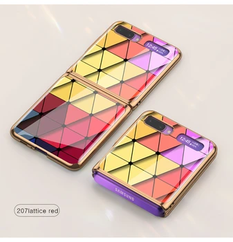 

New Cases for Samsung Galaxy Z Flip F7000 F700 Luxury Tempered Glass Foldable 9D Hard Protective Fundas Coques Sheell