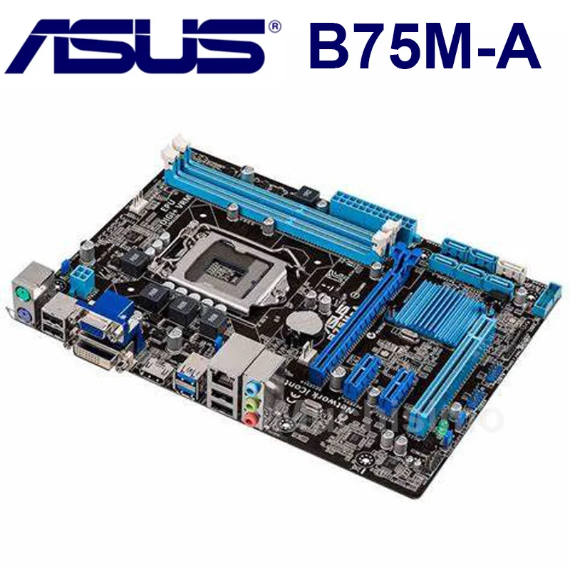 LGA1155 Материнская плата ASUS B75M-A LGA1155 Intel B75 DDR3 i3 i5 i7 Процессор 16 Гб для рабочего стола материнской платы mикро ATX