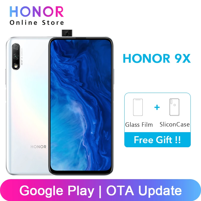 

Google Play Honor 9X 4GB 64GB 128GB 9 X Smartphone 48MP Dual Camera Kirin 810 6.59" Full Screen 4000mAh 16MP Pop Up Front Camera