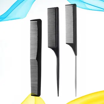 

3Pcs of One Set Professional Pointed Tail Comb Plastic Hair Comb Anti-static Comb Set Child Bangs Comb for Home Salon Work Store