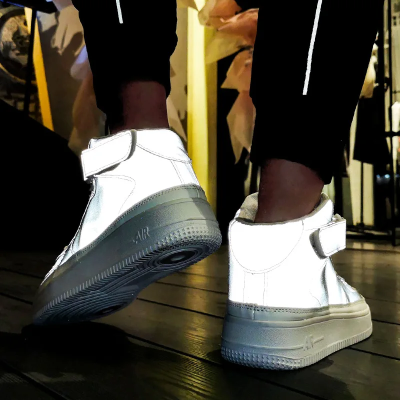 

2019 Autumn New Style MEN'S SHOES Daredevil Chameleon Air Force One High-top Board Shoe Korean-style Sports Casual Trendy Shoes