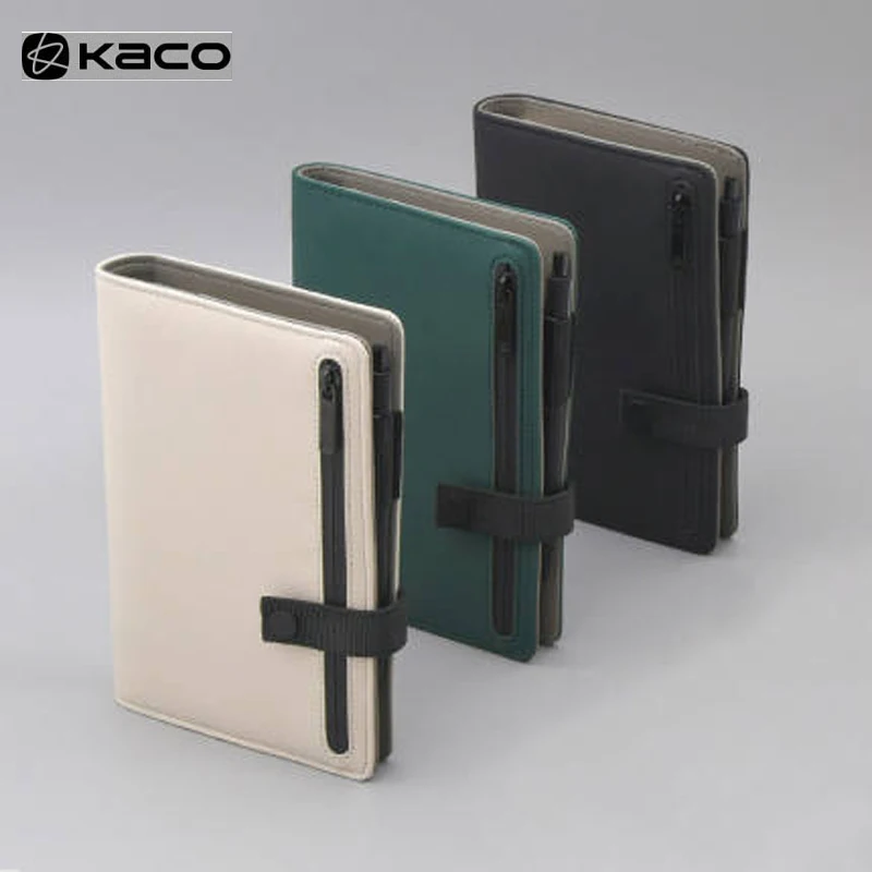 Youpin KACOGREEN BUCKLE Notebook Paper PU Leather Card Slot Wallet Book For Office Travel Notebook Note Pad Smart Home/KACO Pen 1