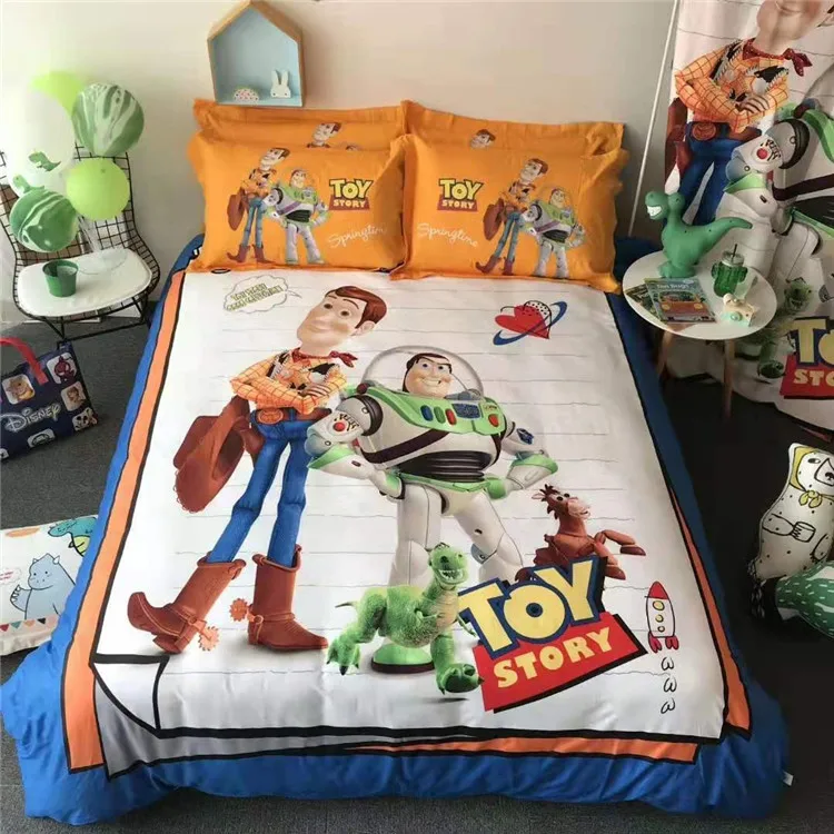 Toy story YELLOW Дисней желтая игрушка история Утешитель покрывало Базз постельное белье Твин Королева Король пододеяльник набор Базз Лайтер мальчик подарок украшения спальни - Цвет: Toy story YELLOW
