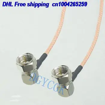 

EMS/ DHL 50pcs F male plug to F TV male right angle RG316 Jumper pigtail 20" for DVD HDTV cable 22j