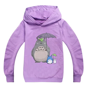 

2020 Autumn Long Sleeve Totoro Anime Boys Hoodies Clothes for Kids Sweatshirt Toddler Cartoon Tops Cute Kawaii Girl Hoodie