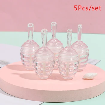 

5/10Pcs Mini Sample Cosmetic Refillable Lip Balm Bottles 9ml Empty Lip Gloss Tube Containers Clear Plastic Lip Balm Tubes