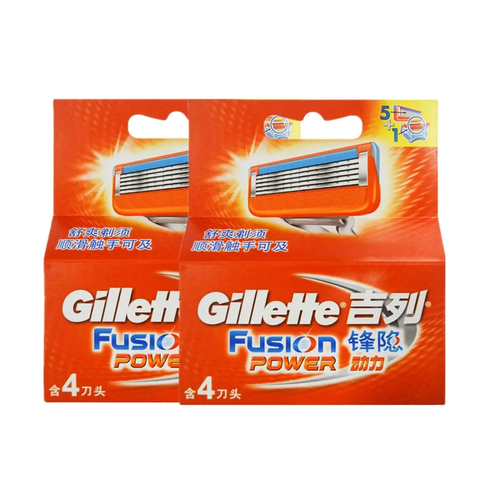 

Original Gillette Fusion Power Razor Blades Shaver for Men 5 Layer Razor Blades Face Care Replacement Manual Blades 4/8 Pcs/box