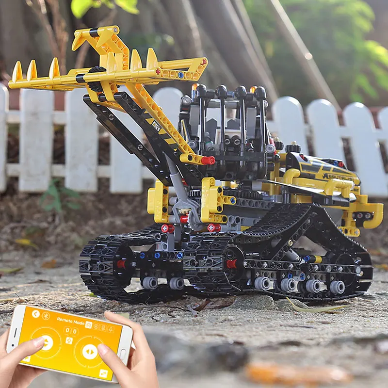 RC APP control Technic грузовик автомобильный конструктор совместимый с лего 42094 гусеничный погрузчик набор детская машинка из конструктора модель игрушки Рождественский подарок