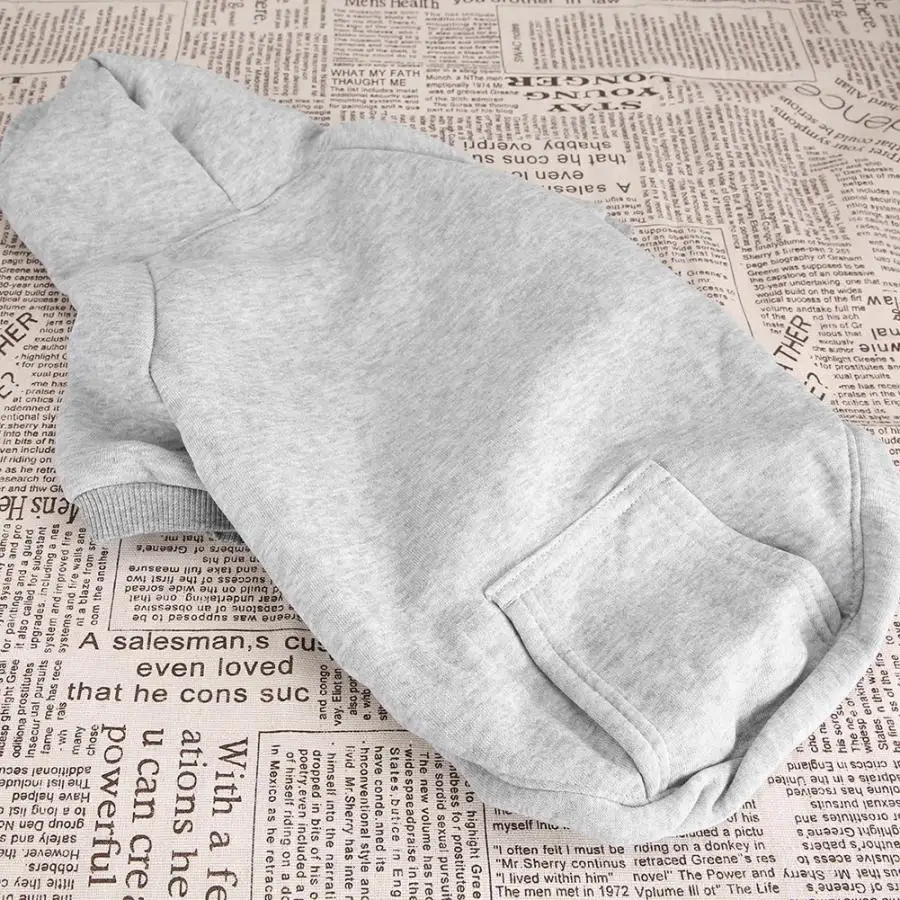 Soft Dog Hoodies Winter Pet Clothes Costume with Hat Button Keep Warm for Dog Cat Pet Winter Clothes