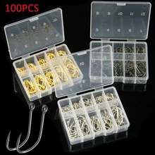 

100pcs 3-12 Fishing Hooks Carp Fishhooks Barbed Hooks Silver Black Gold Freshwater Jigging Bait Carp Fishing Hook Tackle