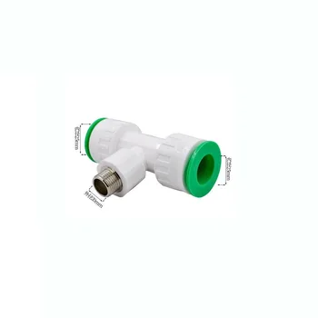 

1/2'' Male Thread to 25mm PPR Quick Connector Hot Melt Free Tee Three Ways Pipe Fitting homehold Adapter Accessories for Water
