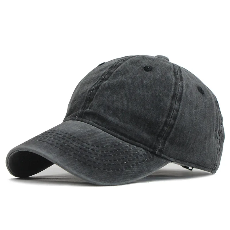 Повседневная Бейсболка Регулируемая дышащая Snapback хип хоп простая Кепка Такер модная мужская бейсболка - Цвет: Черный