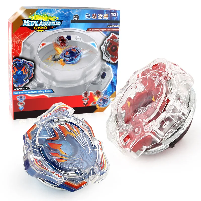 

Amazon Burst Gyro Toy Alloy Assembly with Athletic Gyro Plate Battle Spinner Shining Handle Set