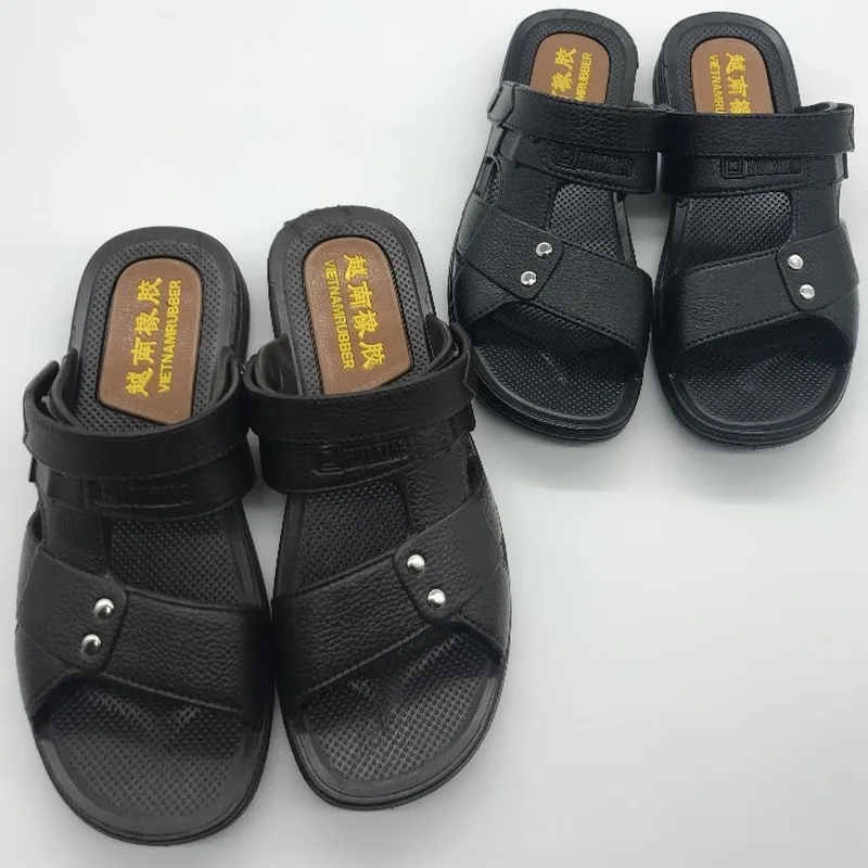 Хит продаж сандалии мужские летние тапки слипперы 2019 модные из ПУ-кожи с открытым