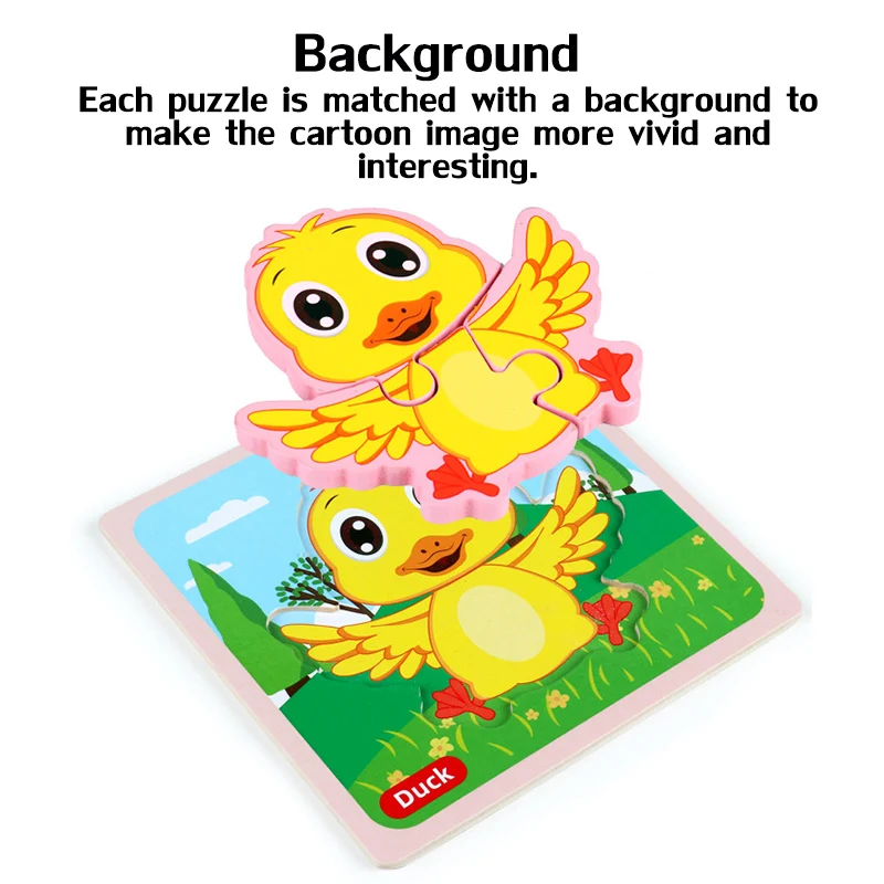 Jigsaw Puzzles for Kids Ages 8-10 Children Wooden Puzzle 50 Pieces  Educational Cartoon Puzzle Game Kids Toys Wooden