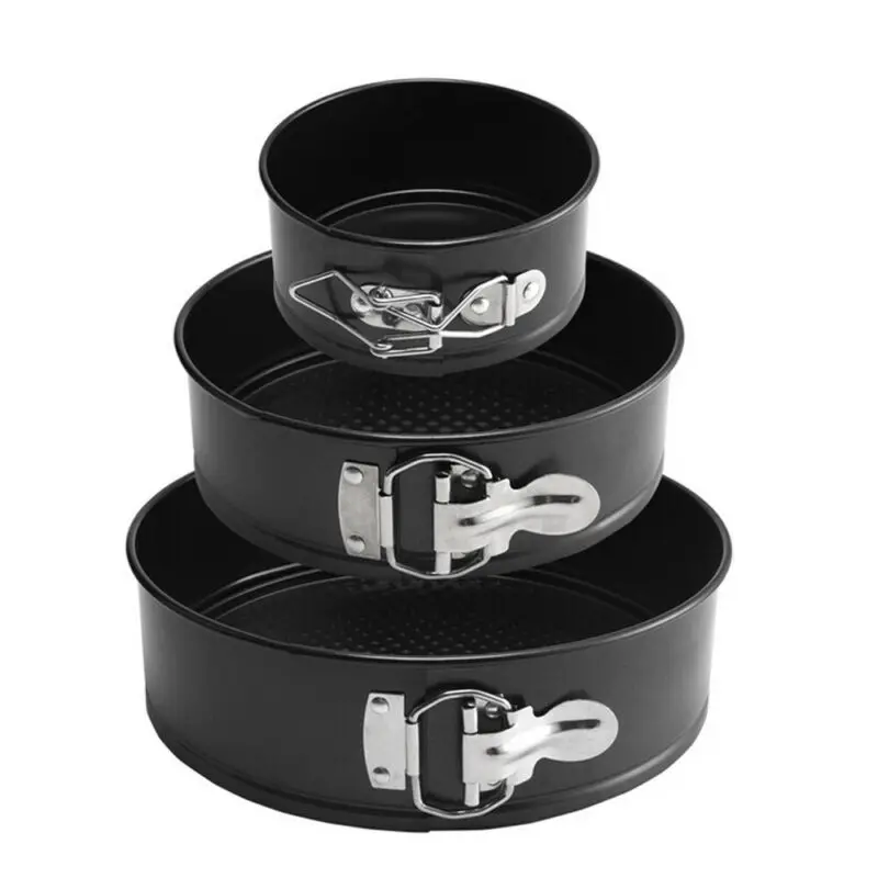Non Stick Cake Mold Baking Pan Tray Spring Form Round Bakeware Set Coated Cake Mold Baking Pan Spring Form Bakeware Tin Tray