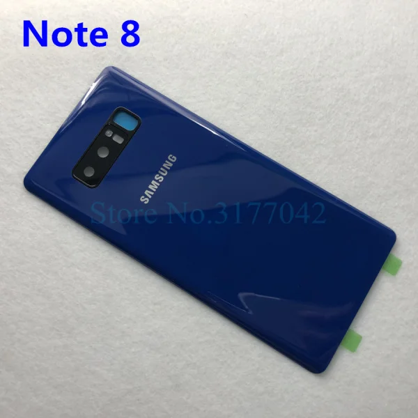 Note 8 blue Samsung задняя Батарея крышка note8 note9 для samsung Galaxy Note 8 N950 SM-N950F N950FD Note 9 N960 SM-N960F сзади Стекло чехол - Цвет: Note 8 blue