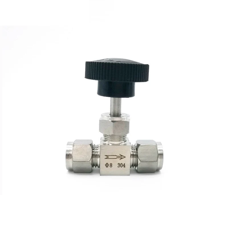 304 нержавеющая сталь 1/" 1/4" 3/" 1/2" двойной наконечник трубы фитинг высокого давления запорный игольчатый клапан