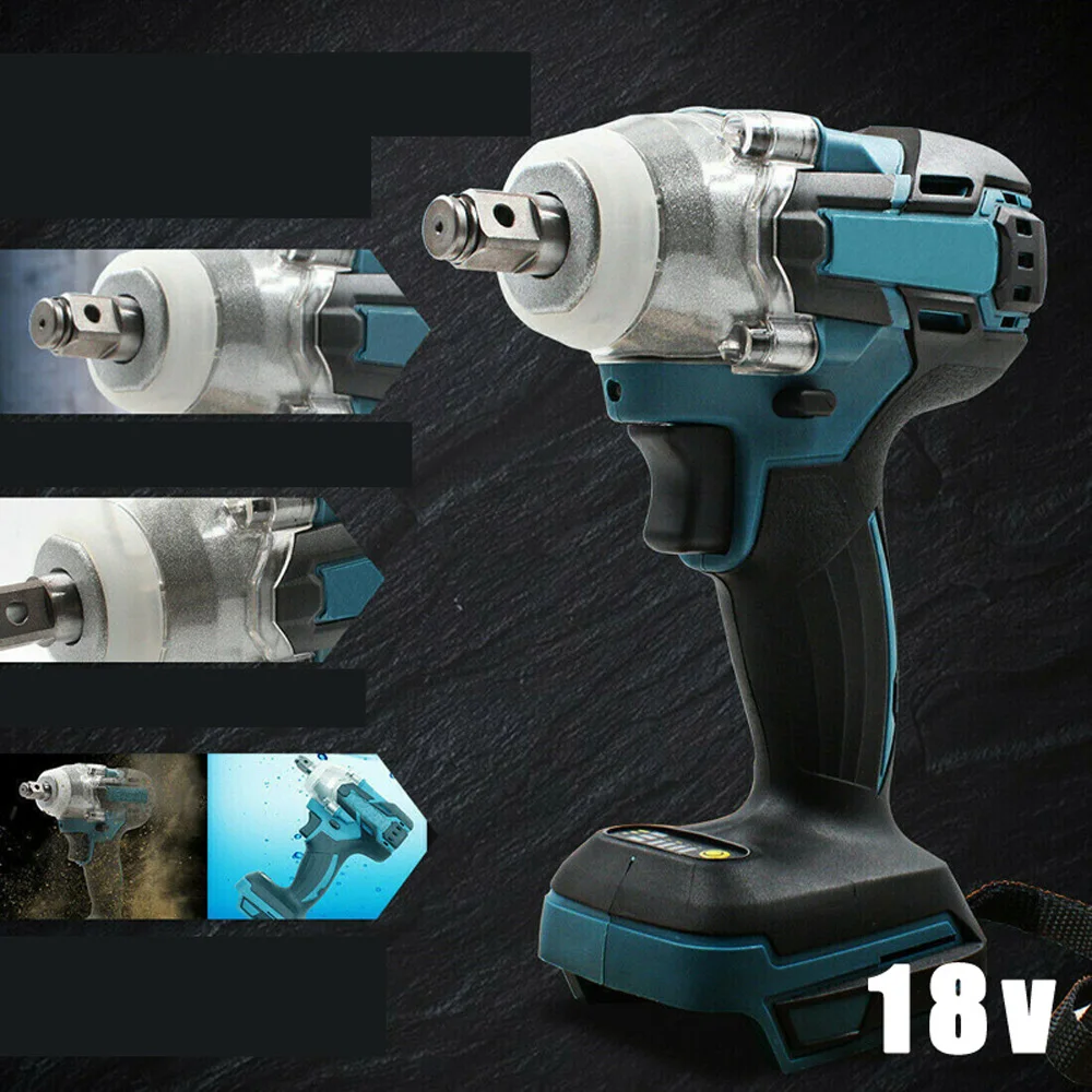 

Handheld Brushless Electric Impact Wrench Driver Rechargeable Battery Non Slip Handle Multi Purpose Power Tools