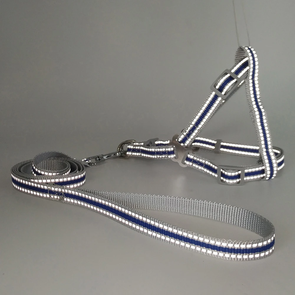 Adjustable Reflective Pet Dog Chest Straps Nylon Walking Traction Rope Dog Lead Leash