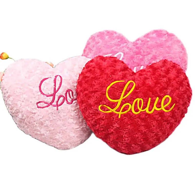 Cute Heart Model Plush Pillows 1pcs plush toys heart shaped pillow