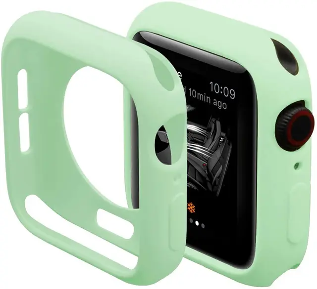 Candy Soft Silicone Case for Apple Watch 6 SE 5 4 3 2 1 42MM 38MM Cover Protection Shell for iWatch 4 5 6 3 2 40MM 44MM  Bumper green