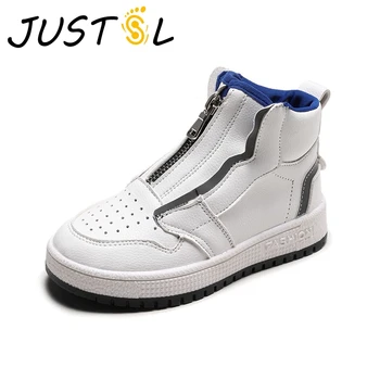 

JUSTSL Autumn Winter Children's Wild Boots Boys Girls High-top Sport Boots Kids Students Casual Shoes Size 26-36