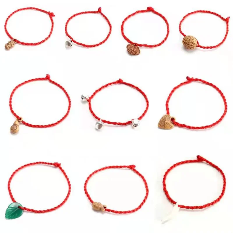 

500pc Kitten Love Series Charm Bracelet Ladies And Men Lucky Weaving Red Rope Couple Bracelet Prayer Bracelet Souvenir Wholesale