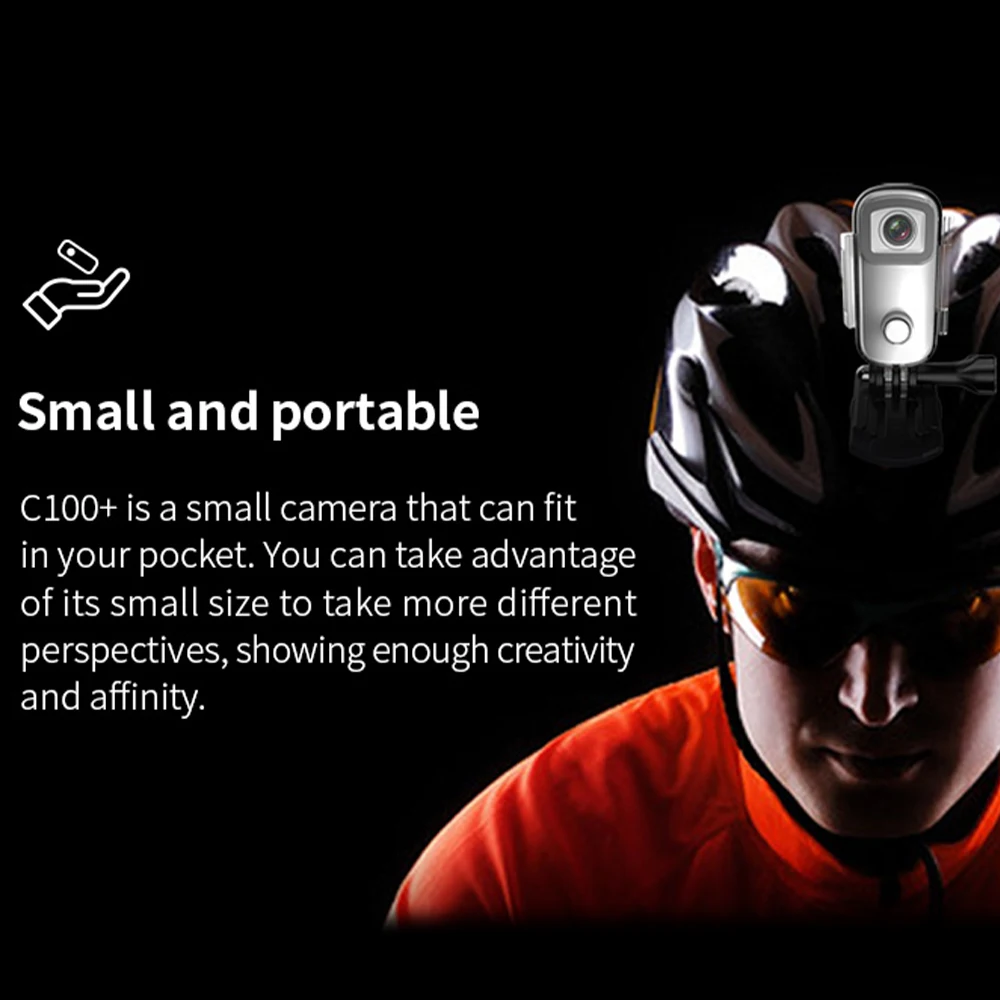 SJCAM C100 Plus Mini Action Camera Thumb Camera 2K 30FPS H.265 NTK96675 WiFi 30M Waterproof Sports DV Camera Webcam