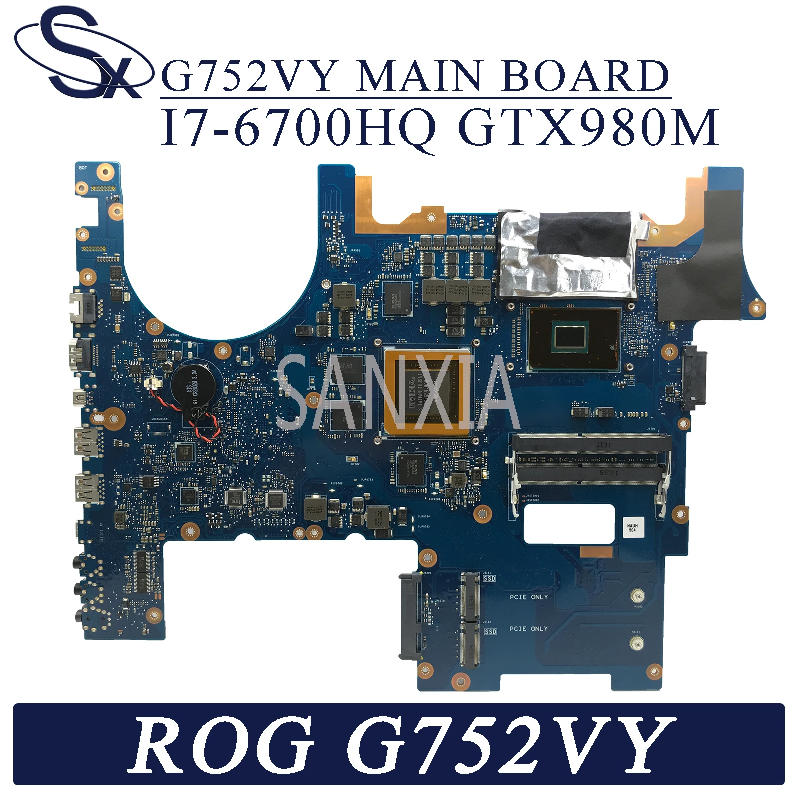 KEFU G752VY материнская плата для ноутбука ASUS ROG G752VT оригинальная I7 6700HQ GTX980M