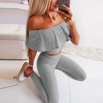 

Femal 2020 New Sets Summer Tracksuits Patchwork Sportswear Tops+Long pants Two Piece Set Club Party Street 2 Pcs Sexy Outfits