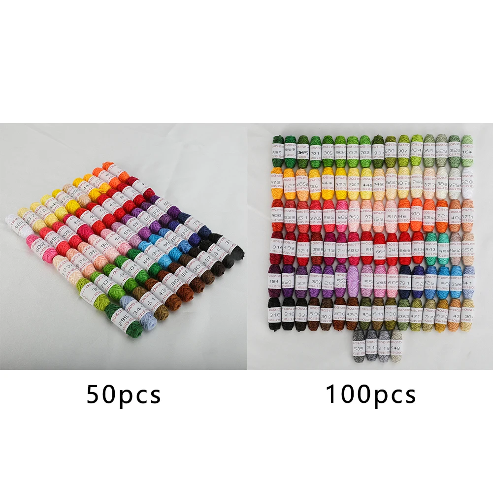 50/100 Colors Accessories Dress Threading Sewing Needle Kit Home Beginners Embroidery Tool Practical Multifunction Manual DIY