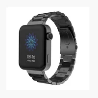 פלדה זוגי עבור Xiaomi Mi צפו רצועת HIG-End מתכת זוגי צמד שלושה חרוזי Solid החלפת פלדה שעוני להקת Xiaomi Mi שענה (2)