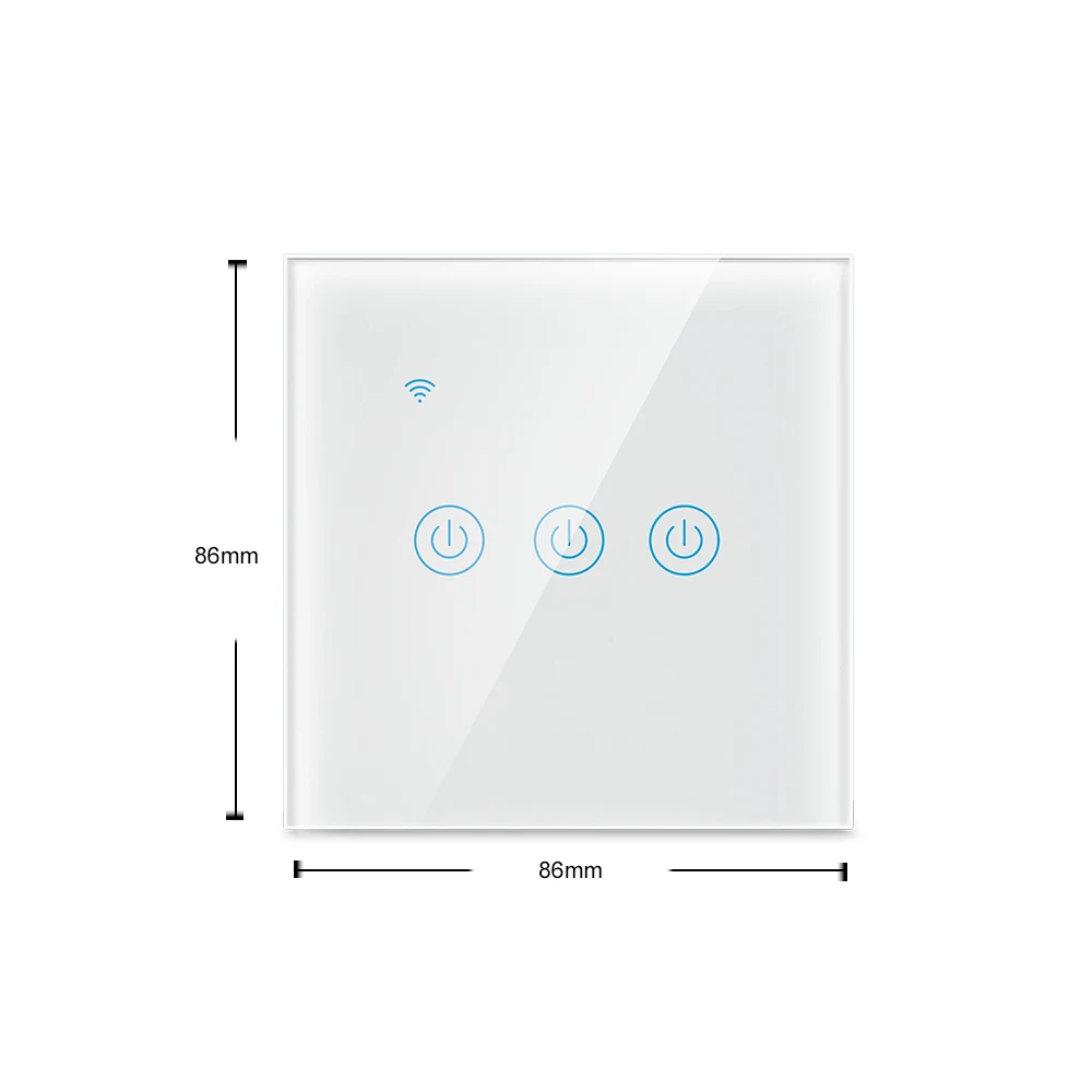 Smart Light Switch Mobile Phone Remote Control Intelligent Wireless Remote Control Voice Timer Switch EU Standard 1/2/3 Gang