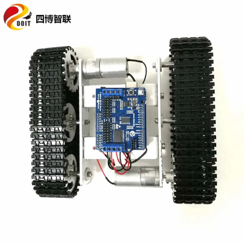 SZDOIT ESPduino wifi управление мини T100 металлический гусеничный RC робот танк шасси комплект с 9 V/12 V двигатели DIY для Arduino