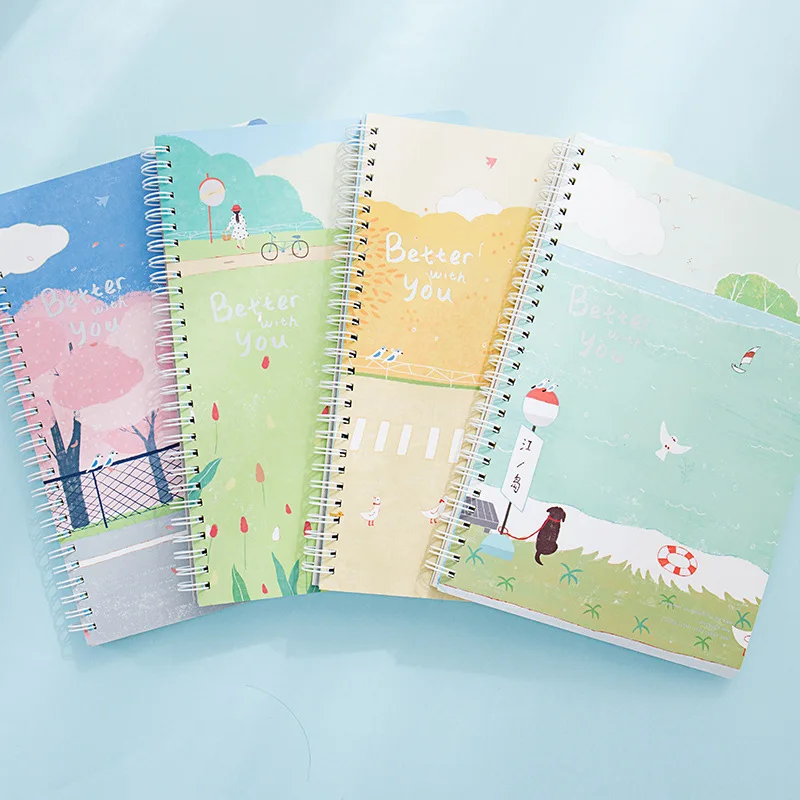 Joytop с вами флип-Катушка ноутбук простой блокнот 65 штук студентов классных ноутбуков производителей в настоящее время доступны