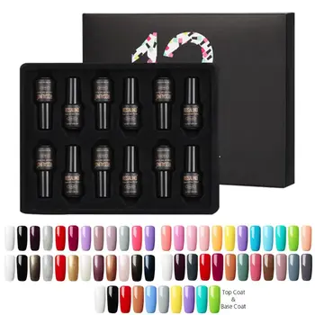 

12Bottle/set Nail Gel Polish Set UV Gel Varnish Semi Permanent Soak Off Art Manicure Kits for Professional Home Use