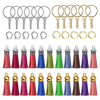 

Promotion! 150Pcs Keychain Tassels Set Keychain Rings with Jump Ring for Acrylic Keychain Blanks and Crafts (Silver & Gold)