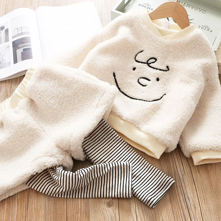 

Children's Sets Baby Girls Thick Sweaters and Pants Winter