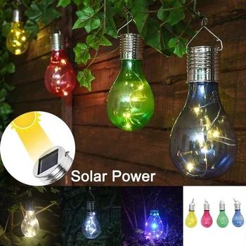 

Best Seller Solar Powered LED Bulb Waterproof Hanging Lamp Light Sensor Decorative Lawn Lamp for Outdoor Garden Camping