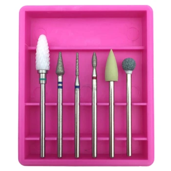 

6Pcs Diamond Nail Set Milling Cutter For Manicure Rotary Burr Clean Bits Electric Machine Art Accessory