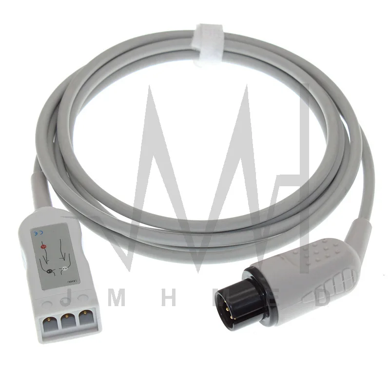 

6P to 3 Lead ECG EKG Trunk Cable OEM P/N 0010-30-43126 for Mindray DPM4/5,MEC 200/1000/1200/2000,PM 7000/8000/9000 Monitor