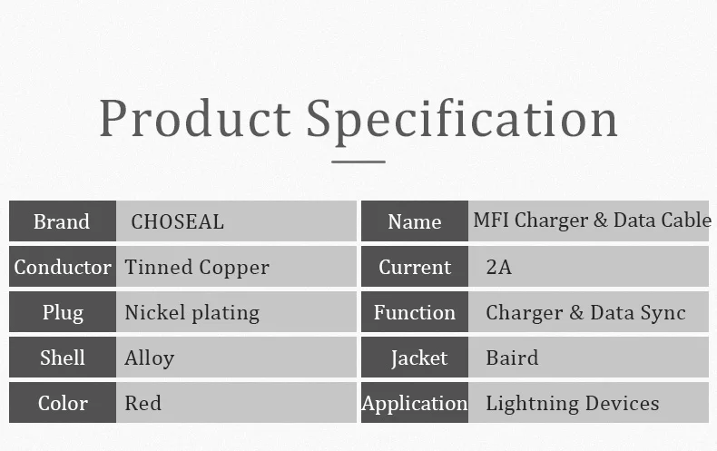 CHOSESAL Lightning Кабель MFi Сертифицированный для iPhone 11 X Xs USB кабель для зарядки и передачи данных для iPhone 8 7 6Plus USB шнур для зарядки