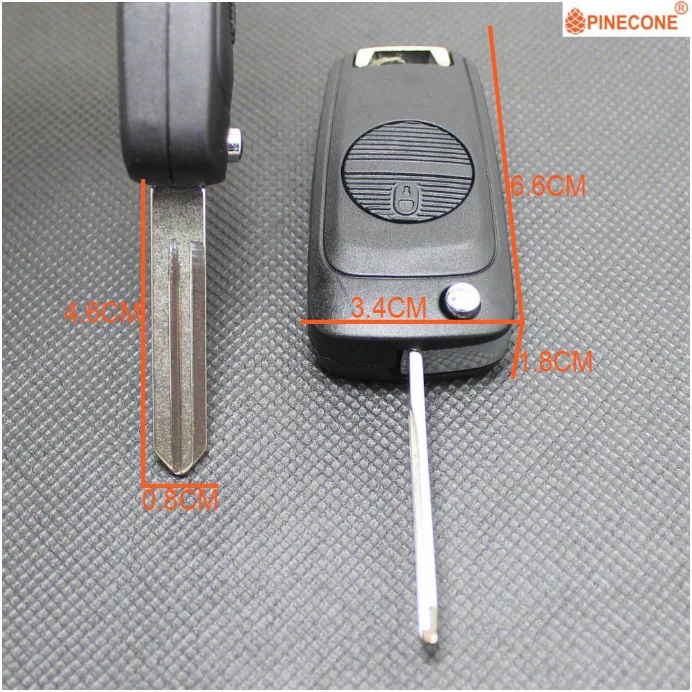 Чехол для ключей PINECONE для Nissan A33 Cefiro Micra almera Primera X-прицеп ключ 2 кнопки пустой клинок модифицированный пульт дистанционного ключа Fob Shell