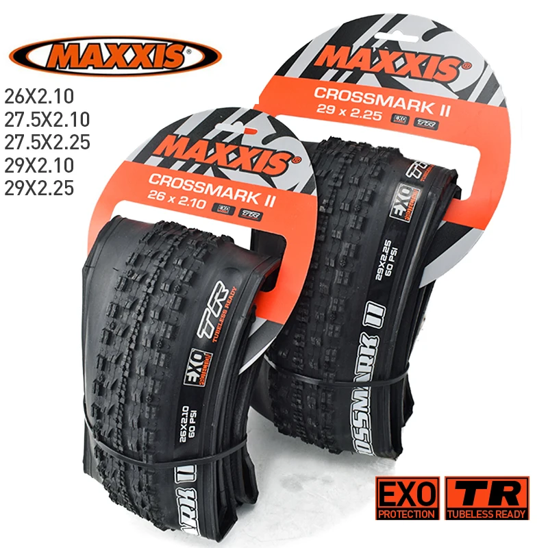 Шины складные MAXXIS CrossMark II MTB 26x2 1 27.5x2.1/2.25 29x2.1/2.25 EXO Protection TR бескамерные готовые для