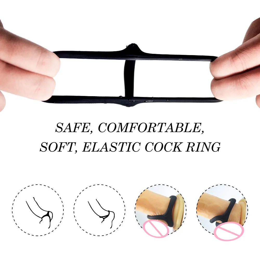 Rubber Penis Ring Sex Toys For Men Silicone Durable Cock Rings Delay Ejaculation Penis Enlargement Erection Toys for Adults 18 4