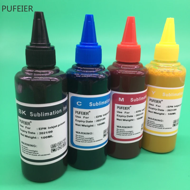 4 цвета x 100 мл универсальные сублимационные чернила для струйного принтера Epson BK C M Y высокого качества